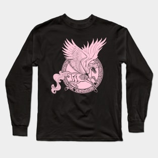 Greek Pegasus (pastel pink with background) Long Sleeve T-Shirt